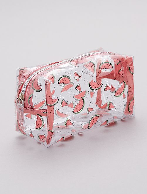 Trousse-de-toilette-transparente-motif-'pastèque'-Fille-...