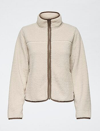 Veste à bouclette 'JDY' avec liserés
