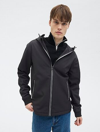 Veste à capuche softshell uni
