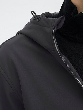 Veste à capuche softshell uni