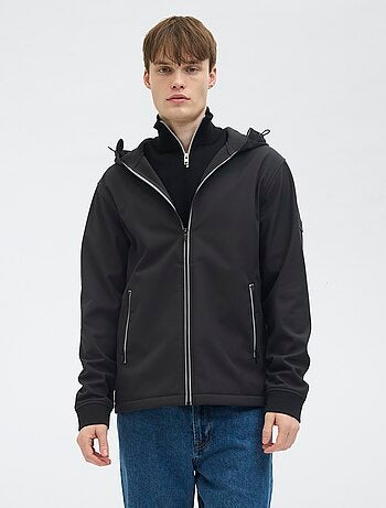 Veste à capuche softshell uni