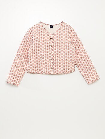 Veste à manches longues en voile de coton