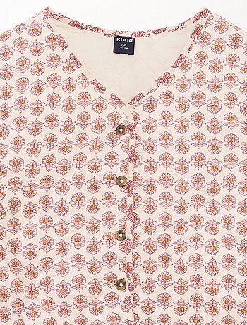 Veste à manches longues en voile de coton