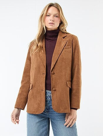 Veste blazer en suédine