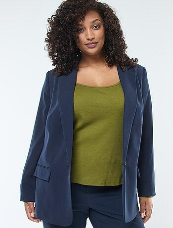 Veste blazer uni avec 2 poches à rabat