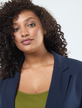 Veste blazer uni avec 2 poches à rabat