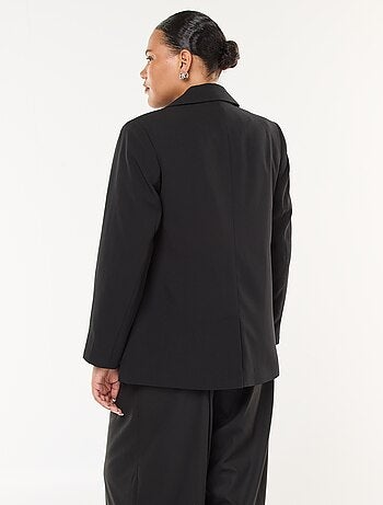 Veste blazer uni avec 2 poches à rabat