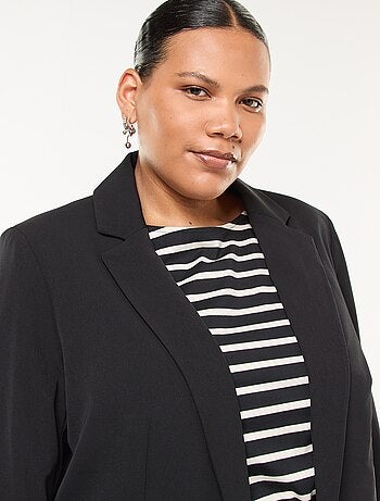 Veste blazer uni avec 2 poches à rabat
