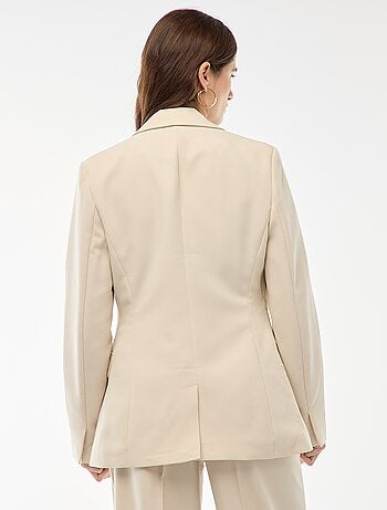Veste blazer unie à la coupe cintrée