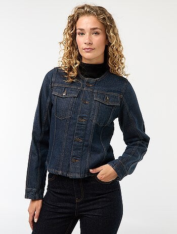 Veste cintrée en denim brut