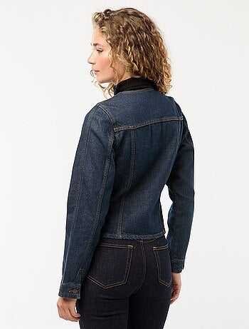 Veste cintrée en denim brut