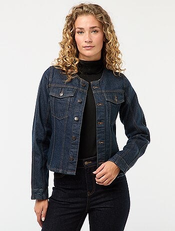 Veste cintrée en denim brut