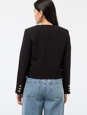 Veste courte à boutons dorés