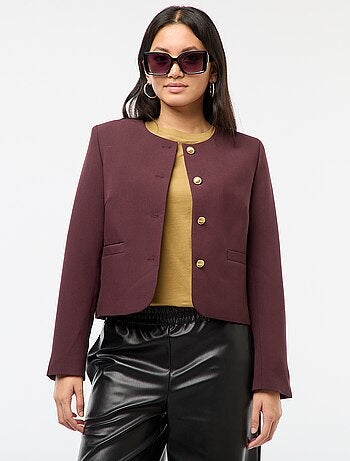 Veste courte à boutons dorés