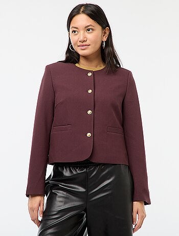 Veste courte à boutons dorés