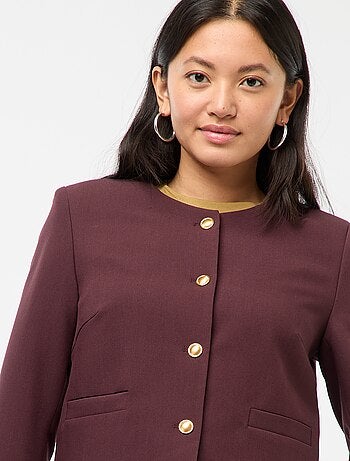 Veste courte à boutons dorés