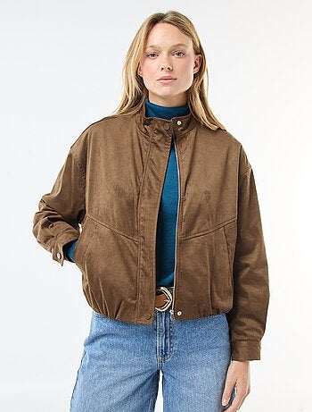 Veste courte en suédine