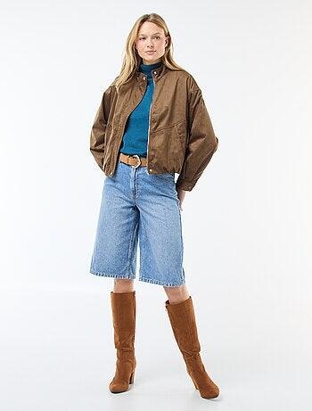 Veste courte en suédine