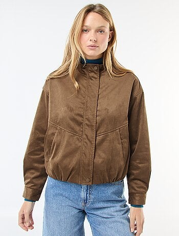 Veste courte en suédine
