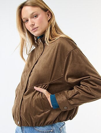 Veste courte en suédine