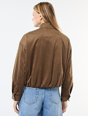 Veste courte en suédine