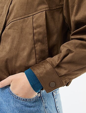 Veste courte en suédine