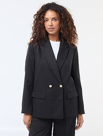 Veste de tailleur avec ouverture double boutonnage