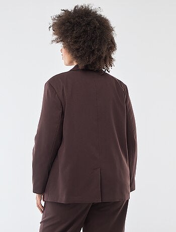 Veste de tailleur longue double boutonnage