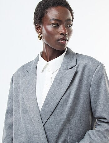 Veste de tailleur oversize en flanelle