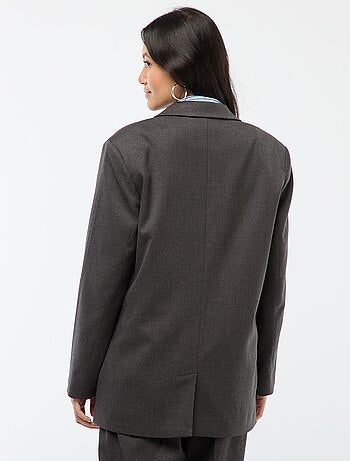 Veste de tailleur oversize en flanelle