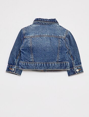 Veste denim avec ouverture pressionnée