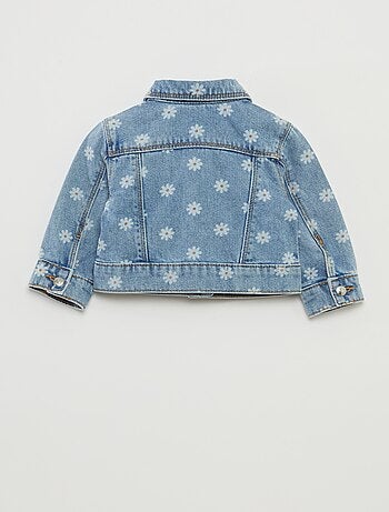 Veste denim avec ouverture pressionnée