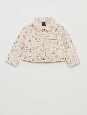 Veste denim avec ouverture pressionnée