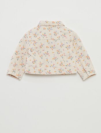 Veste denim avec ouverture pressionnée