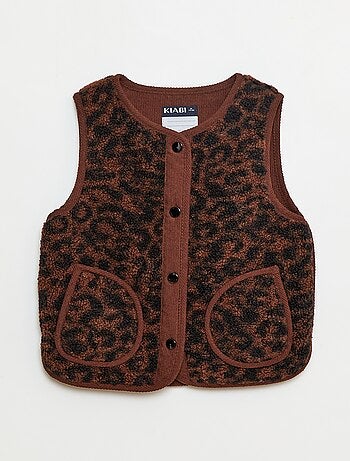 Veste effet moutonnée sans manches