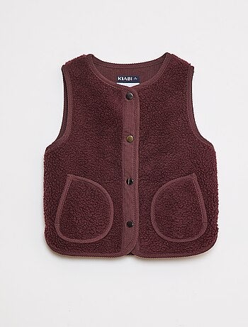 Veste effet moutonnée sans manches