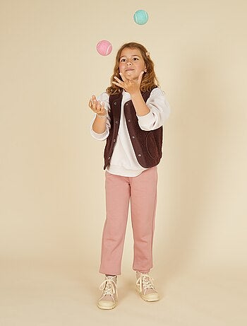 Veste effet moutonnée sans manches