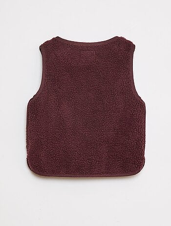 Veste effet moutonnée sans manches