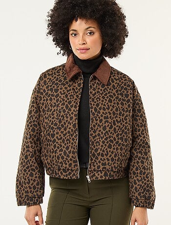 Veste en coton avec col velours côtelé