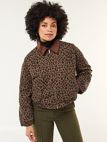 Veste en coton avec col velours côtelé