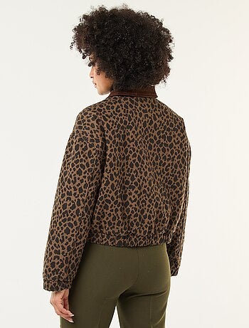 Veste en coton avec col velours côtelé