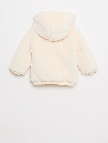 Veste en fausse fourrure à capuche