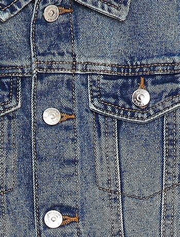 Veste en jean à ouverture boutonnée