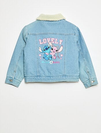 Veste en jean 'Stitch' avec col effet moutonné