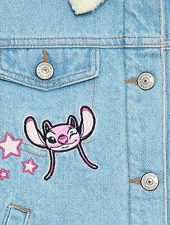 Veste en jean 'Stitch' avec col effet moutonné