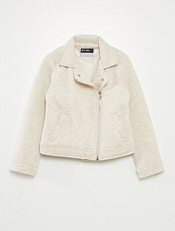 Veste en maille avec ouverture zippée asymétrique