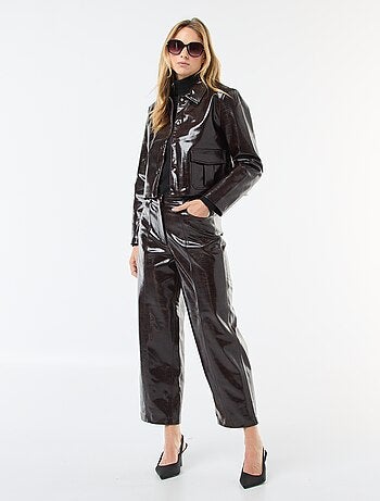 Veste en simili imitation 'peau de serpent'