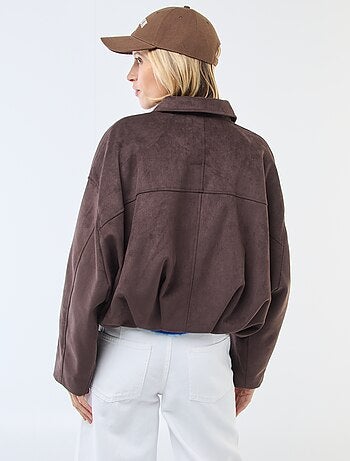 Veste en suédine unie