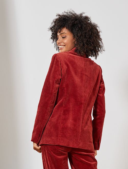 Veste en velours côtelé Femme - rouge - Kiabi - 29,00€