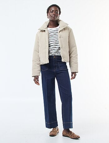 Veste 'JDY' matière côtelée avec col enveloppant